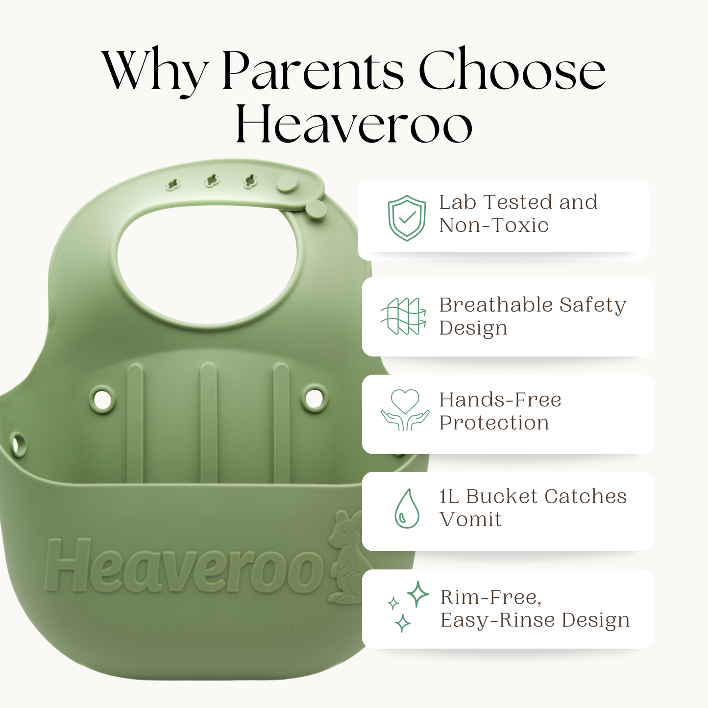 Heaveroo™ Silicone Vomit Bib